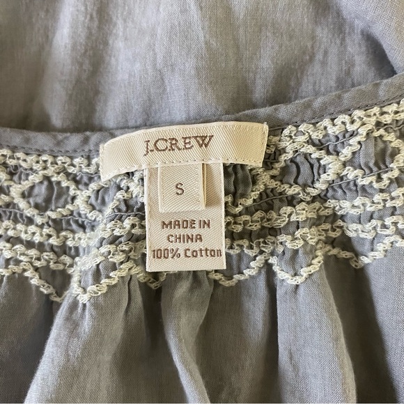 J. Crew Festival Boho Embroidered Top in Gray - Picture 6 of 8